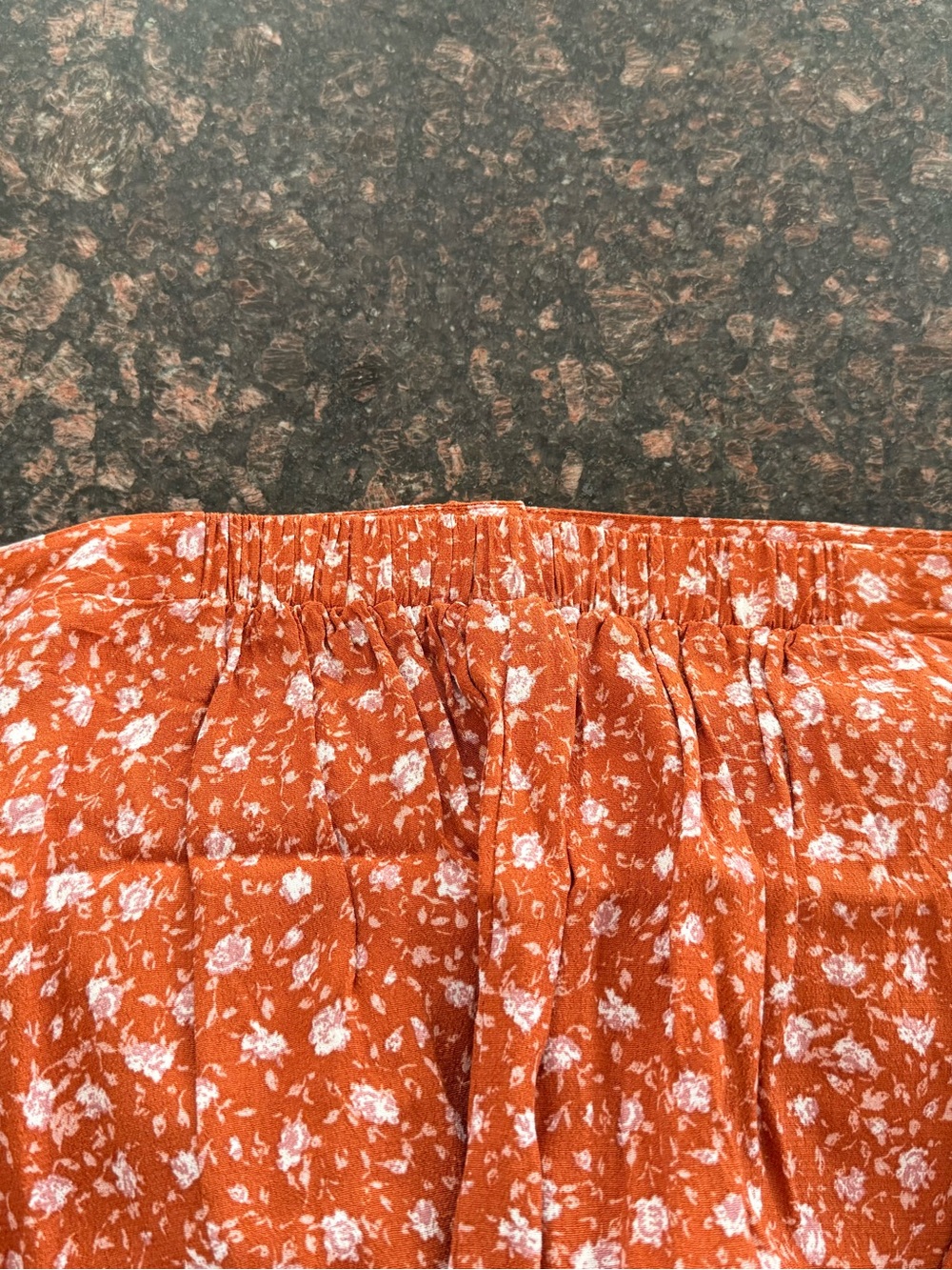 wild fable Rust Orange Floral Button-Front Maxi Skirt - Picture 6 of 6
